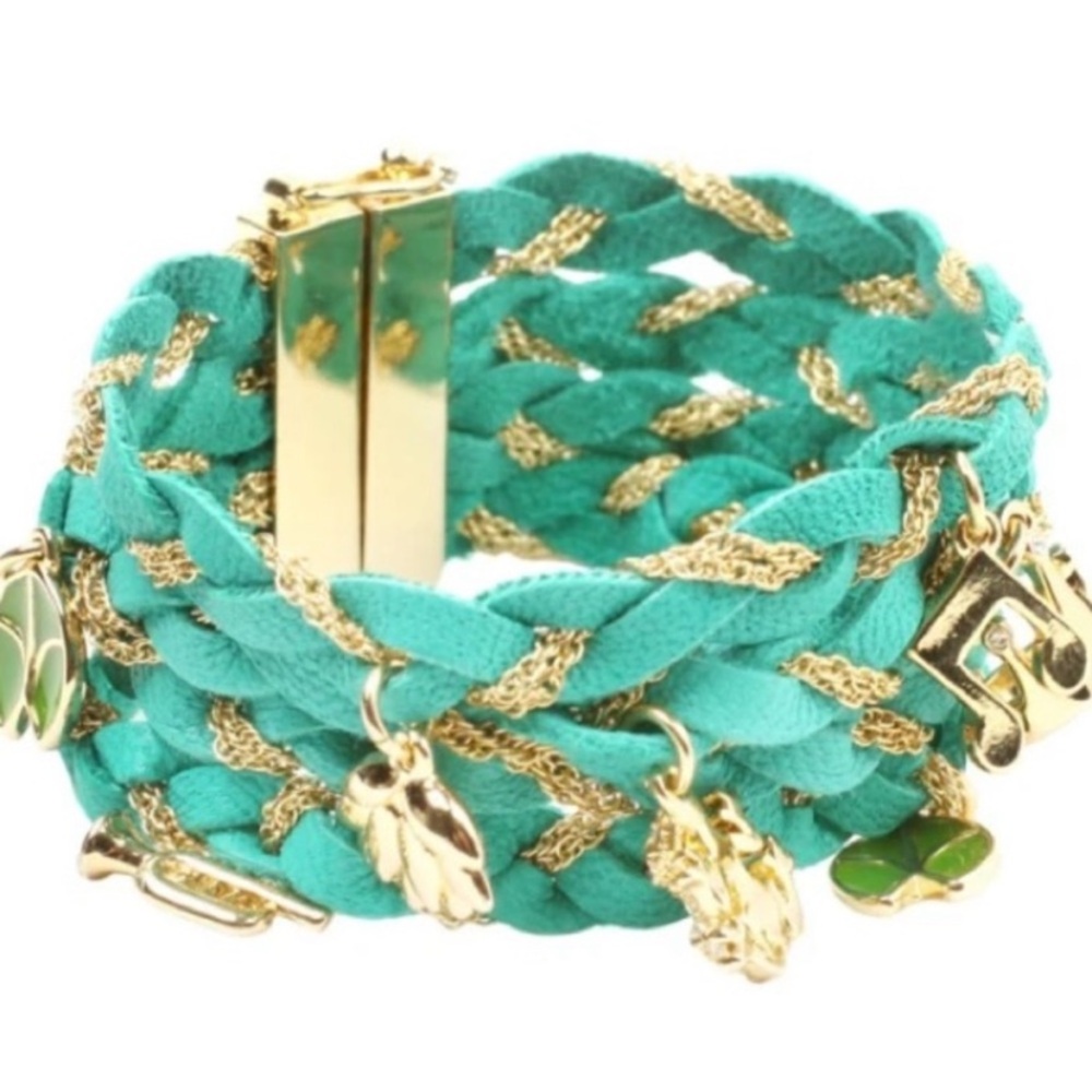 Kidada Jones for Disney Couture Princess & The Frog Leather Wrap Bracelet Teal